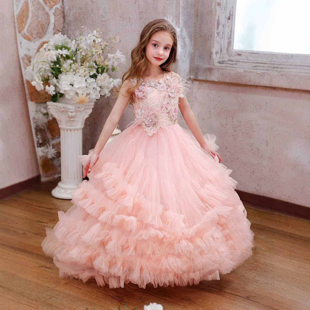 layered princess dress Chic Beautiful Strapless Ruffles Ball Gown Elegant Princess Dress Laye SELINADRESS