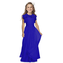 One Shoulder Ball Gown for Little Girls with Bow Cute Flower Girl Dresses