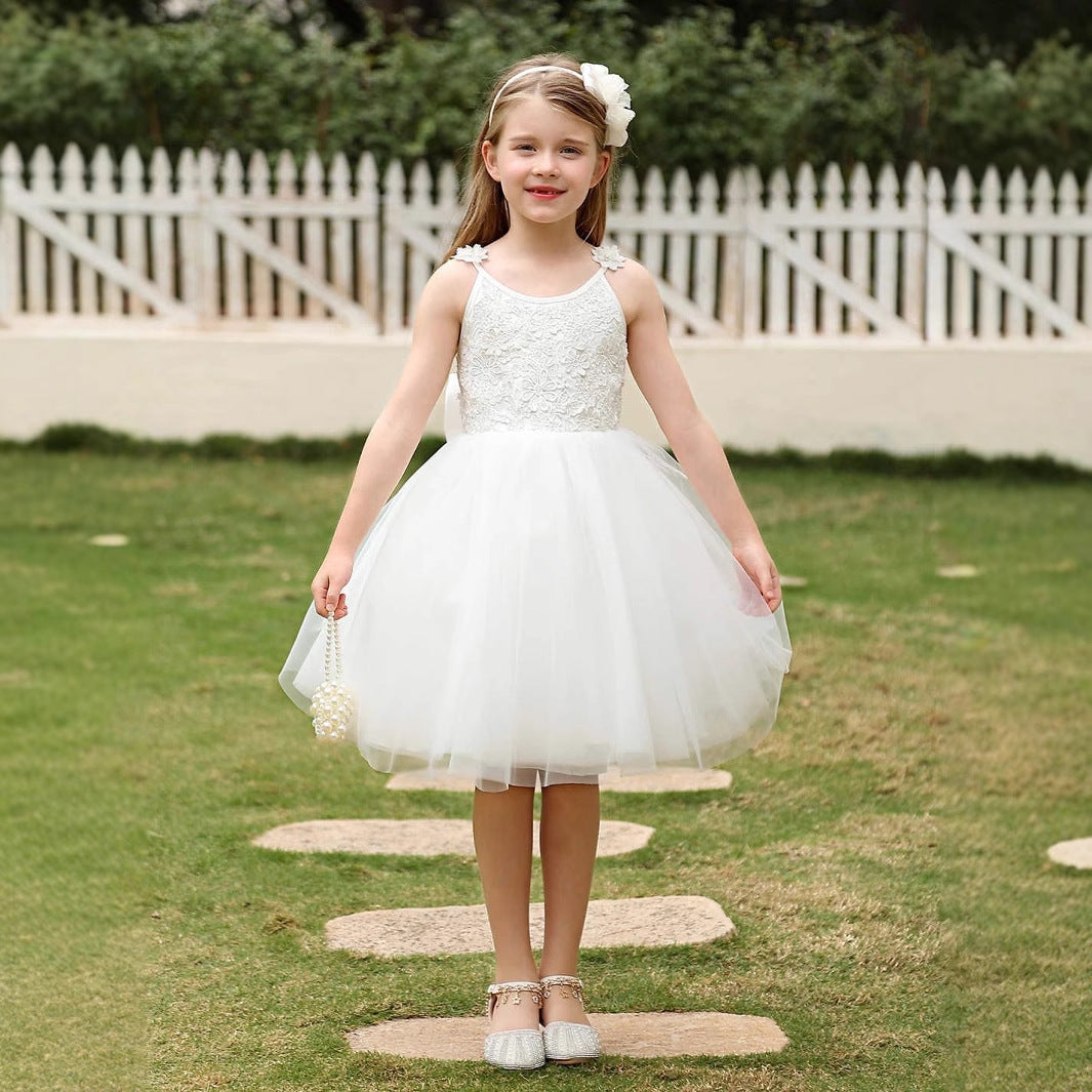 white short tutu dress Romantic Flowy Sheer Tulle Short White Prom Dress Occasion Dress