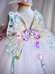 Sleeveless Pricess Dress Butterfly A Line Birthday Party Dresses Holiday Gowns