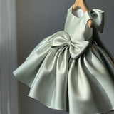 Elegant Princess Dress with Bows Flower Girl Dresses Party Gown Formal Wear for Kids