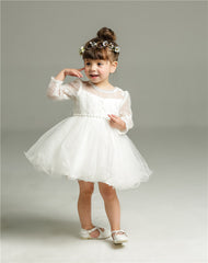Cute A Line Pricess Dress with Lace Baby Girl's Christening Birthday Party Gown