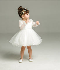 Cute A Line Pricess Dress with Lace Baby Girl's Christening Birthday Party Gown