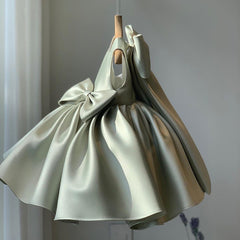 Elegant Princess Dress with Bows Flower Girl Dresses Party Gown Formal Wear for Kids