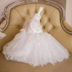 Cute Flower Girl Dresses with Bow A Line Lace Princess Dress