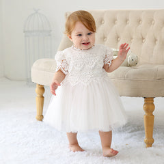 Kid's Christening Dress Party Gown Cute Lace Princess Dress