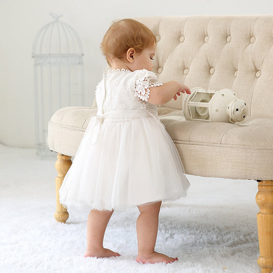 Kid's Christening Dress Party Gown Cute Lace Princess Dress