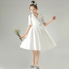 Elegant A Line Piano Show Dress Girls Formal Wear Princess Dress