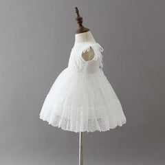 Cute Baby's Lace Christening Dress with Bonnet A Line Baptism Gown