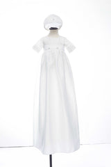 Boys Baptism Dress with Beret Cute Infant Christening Gown Romper
