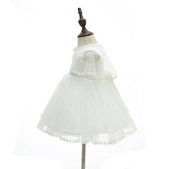 Cute 3PCS A Line Baptism Dresses with Bonnet Babe Christening Gown