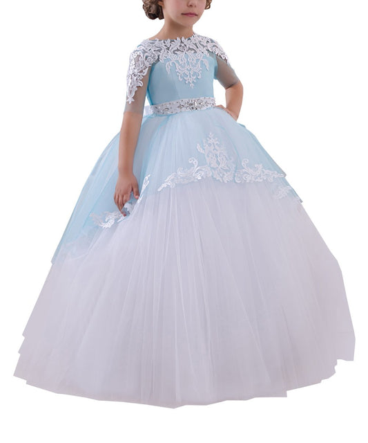 Long First Communion Dresses Flower Girls Kids Pageant Prom Ball Gowns Birthday Dresses princess dresses