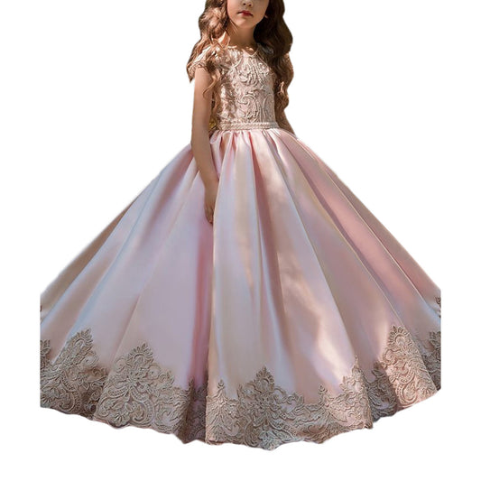 Flower Girl Dresses for Wedding Lace Romper Dresses Long Ball Gowns Princess Dresses Birthday Dresses