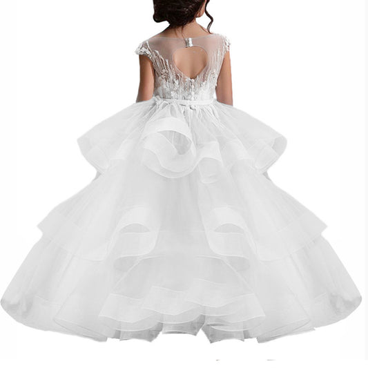 First Communion Long Little Girls Pageant Dresses for Wedding Kids Prom Ball Gown fancy dresses Birthday Dresses