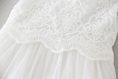 Baby Baptism Dress Long Newborn Baby Christening Gowns Birthday Party Wedding Infant Shower Dress with Bonnet