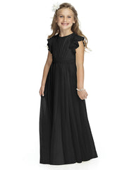 Simple Flower Girl Dresses for Kids Chiffon Princess Dresses Floor Length Softly Flowing