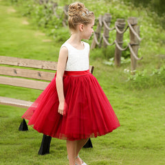 Cute Sleeveless Prince Dress with Bow Knee Length A Line Girls Birthday Party Gown