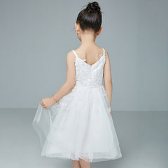 White Flower Girl Dress Cute Light Princess Dresses for Kids Tulle Gown