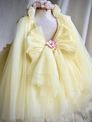 Cute Sleeveless Princess Dresses Butterfly Flower Girl Dresses Holiday Dresses with Bow