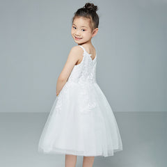 White Flower Girl Dress Cute Light Princess Dresses for Kids Tulle Gown