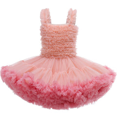 Cute Ombre Tutu Dress for Little Girl Kids Princess Dresses Birthday Party Soft Gown