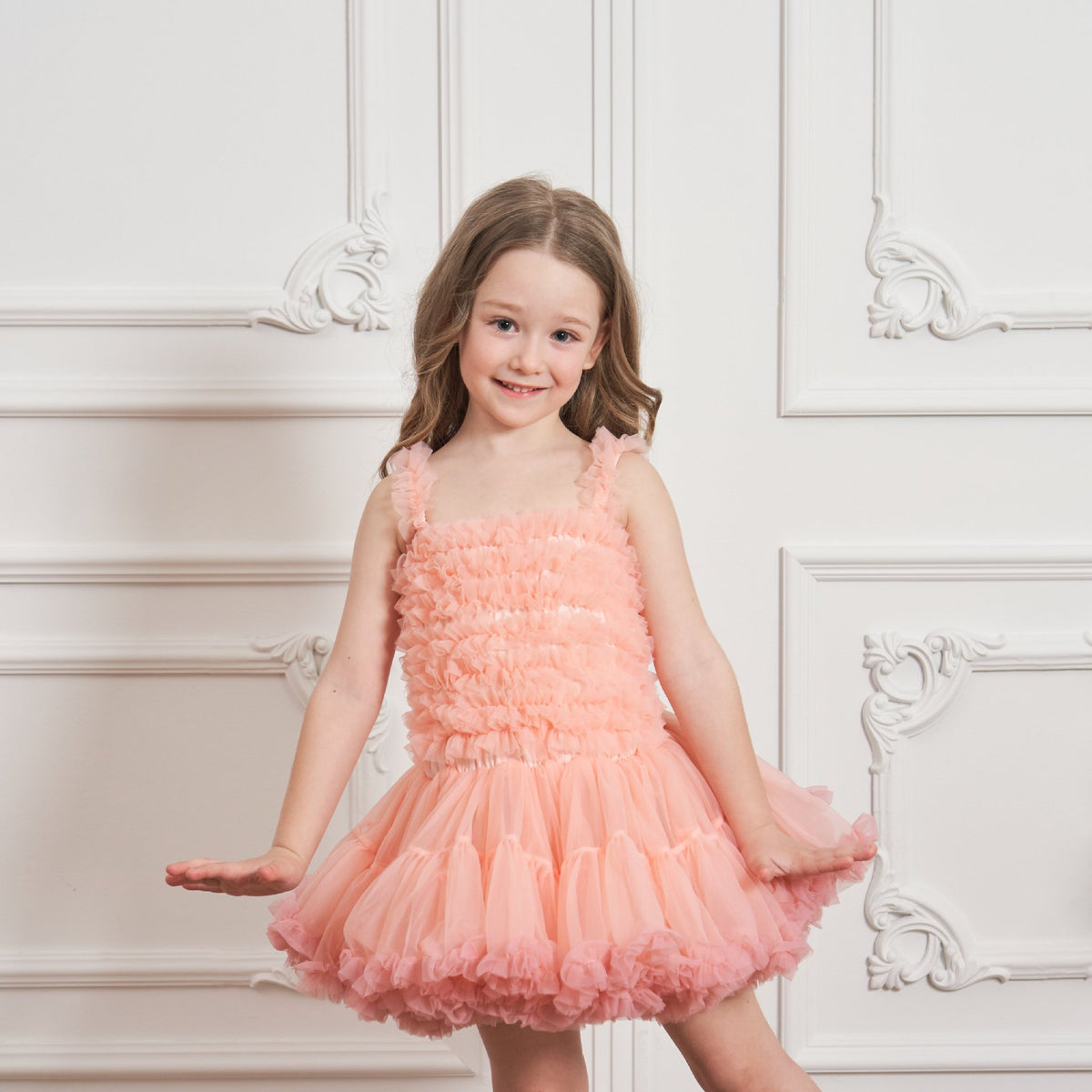 Cute Ombre Tutu Dress for Little Girl Kids Princess Dresses Birthday Party Soft Gown