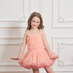 Cute Ombre Tutu Dress for Little Girl Kids Princess Dresses Birthday Party Soft Gown