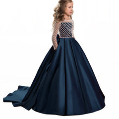 Simple Flower Girl Dresses for Kids Chiffon Princess Dresses Floor Length Softly Flowing