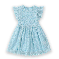 Cute Dress for Kids Vintage Lace Boho Party Princess Gown Flower Girl Dresses