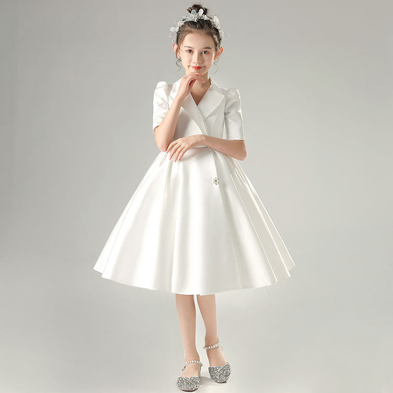 Elegant A Line Piano Show Dress Girls Formal Wear Princess Dress