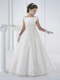 A Line Puffy Sleeves Dress for Grils First Communion Gown