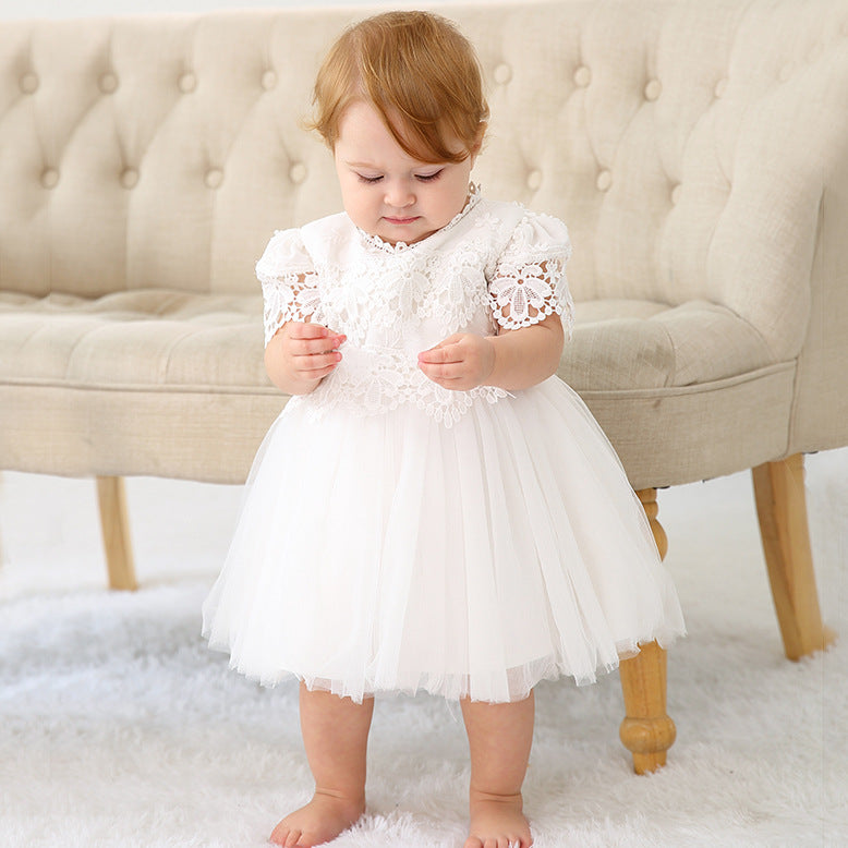 Kid's Christening Dress Party Gown Cute Lace Princess Dress