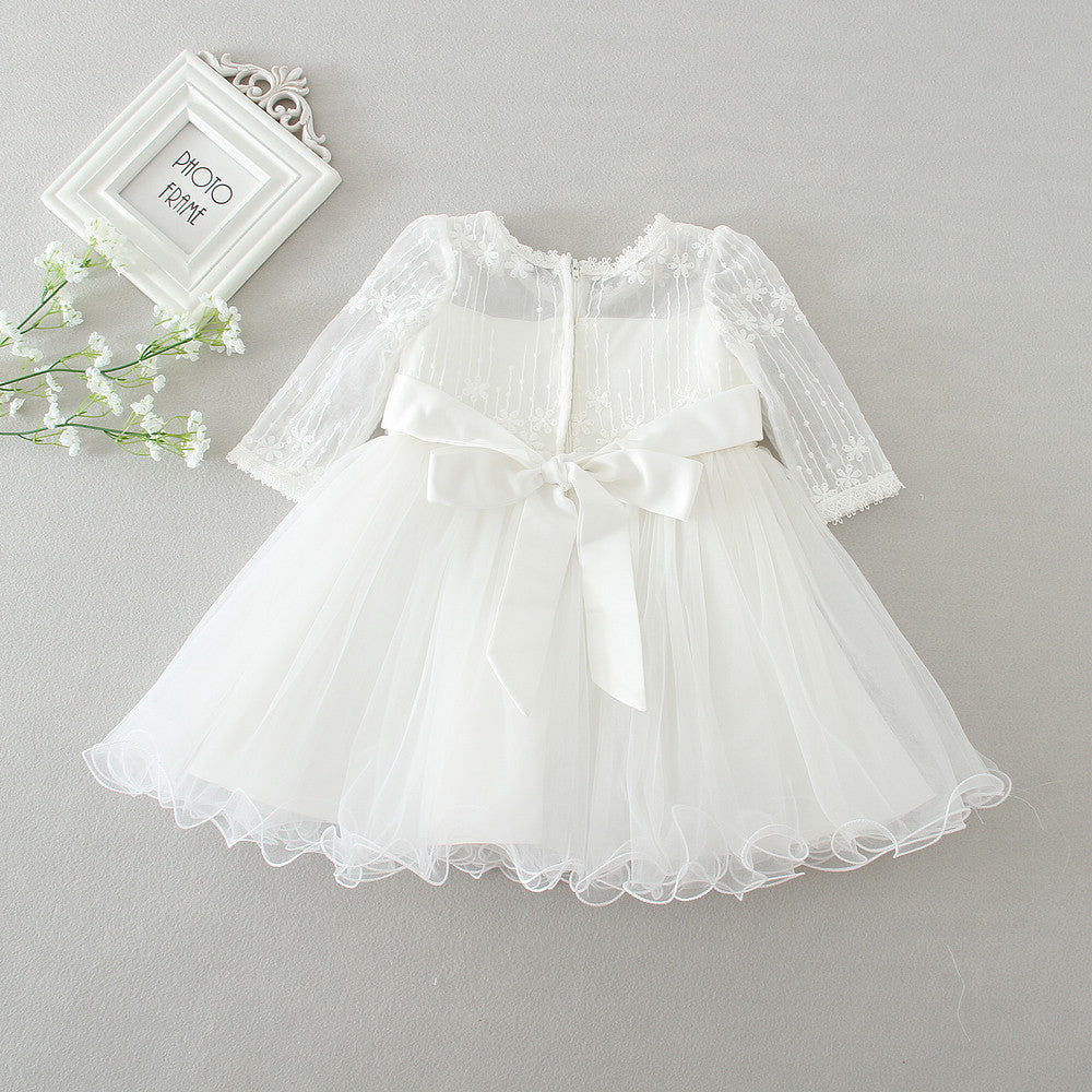 Cute A Line Pricess Dress with Lace Baby Girl's Christening Birthday Party Gown