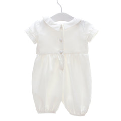 Infant Boys Christening Outfits Peter Collar Cute Babies Baptism Suits with Bonnet