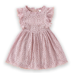 Cute Dress for Kids Vintage Lace Boho Party Princess Gown Flower Girl Dresses