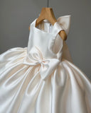 Elegant Princess Dress with Bows Flower Girl Dresses Party Gown Formal Wear for Kids