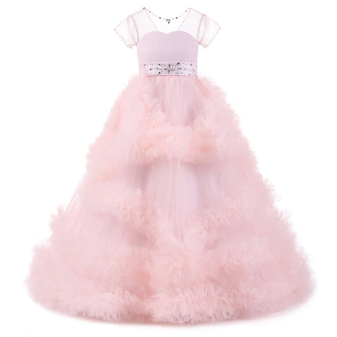 pink princess communion dresses