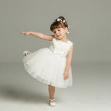 Cute Knee Length Girl Dresses with Bow Baby's A Line Flower Girl Dress