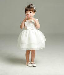 Baby's Sleeveless A Line Puffy Dress Christening Birthday Party Lovely Gown