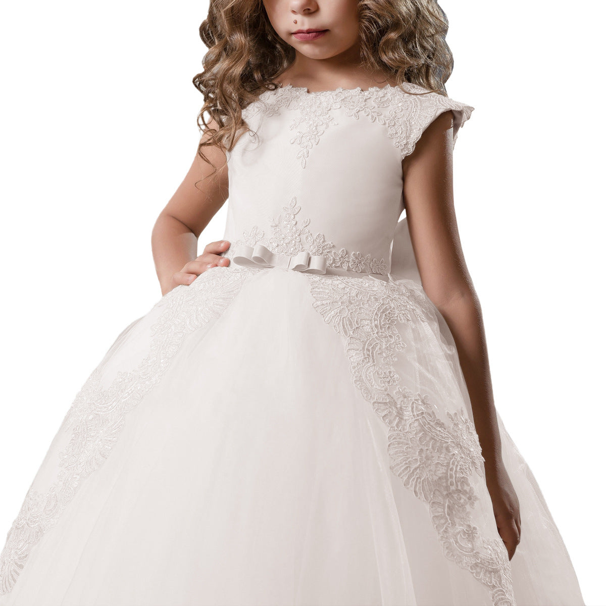 Cheap 3-10 Yrs Girls Party Dresses Wedding White Short Sleeve Prom Gown for Children  Kids Formal Events Costume Birthday Princess Clothes | Joom