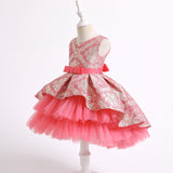 Children's Holiday Dress Flower Girl Dresses Kids' Christmas Gown Sleeveless Skirt Multi-colors