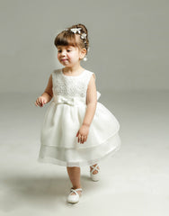 Baby's Sleeveless A Line Puffy Dress Christening Birthday Party Lovely Gown