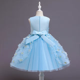 Baby Girls' Ball Gown Princess Dress 3D Flowers with Sash A Line Round Necked Party Dress