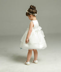 Baby's Sleeveless A Line Puffy Dress Christening Birthday Party Lovely Gown