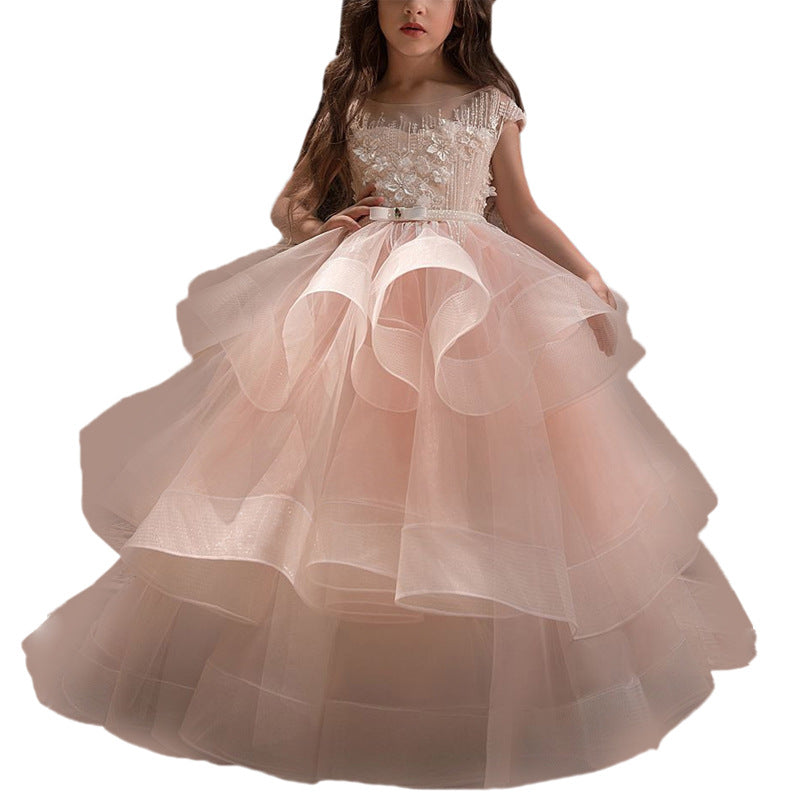 Long Little Girls Pageant Dresses for Wedding Kids First Communion Prom Ball Gown fancy dresses Birthday Dresses