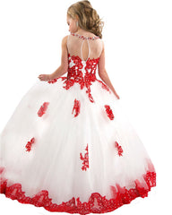 Party Flower Girl Dress Sleeveless Birthday Graduation Princess Long Dress Formal Party Wedding Floor Length Dance Evening Gown