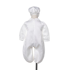 Boys Christening Outfits 3Pcs Cute Peter Pan Collar Baptism Suits Infant Outwear