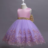 Cute Baby Girl Dresses with Big Bow Sleeveless A Line Princess Dresses Multi-colors
