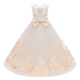 Elegant First Communion Dress Flower Girl Dress for Wedding Kids Sleevelesss Lace Pageant Ball Gowns fancy girl Birthday Dresses