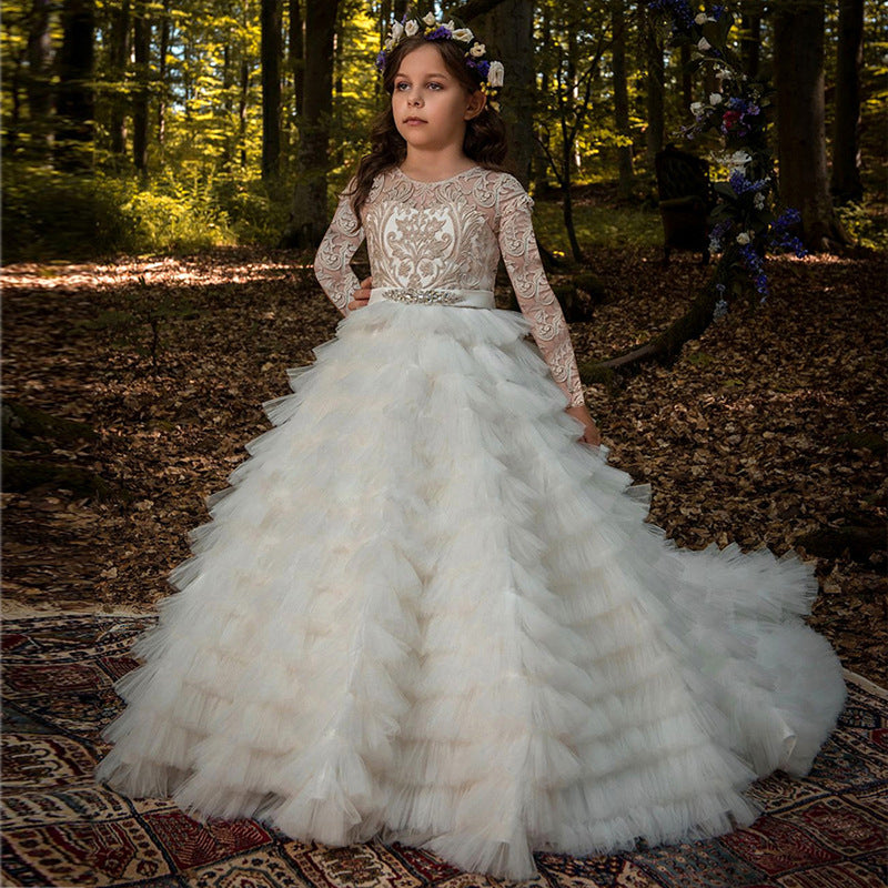 Kids Dresses Girls Wedding Dress Elegant - Princess Long Dress